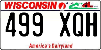 WI license plate 499XQH