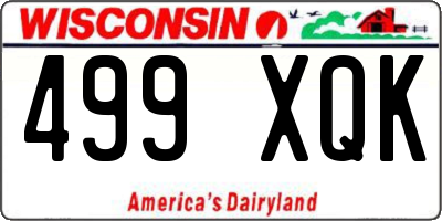 WI license plate 499XQK
