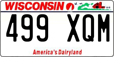 WI license plate 499XQM