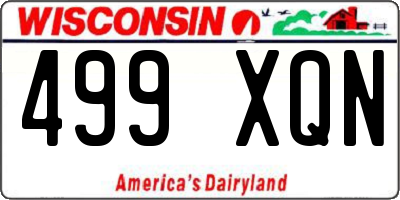 WI license plate 499XQN