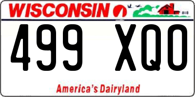 WI license plate 499XQO