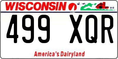 WI license plate 499XQR