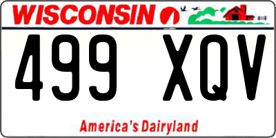 WI license plate 499XQV
