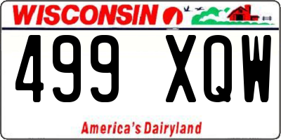 WI license plate 499XQW