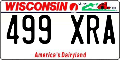 WI license plate 499XRA