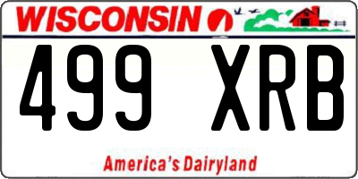 WI license plate 499XRB