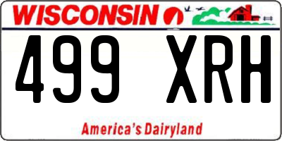 WI license plate 499XRH