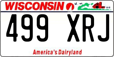 WI license plate 499XRJ