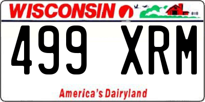 WI license plate 499XRM