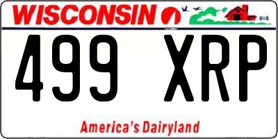 WI license plate 499XRP