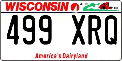 WI license plate 499XRQ