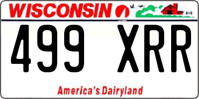 WI license plate 499XRR