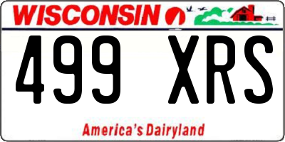WI license plate 499XRS