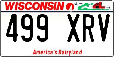 WI license plate 499XRV