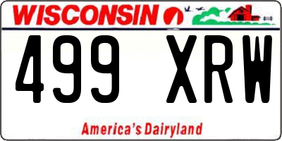 WI license plate 499XRW