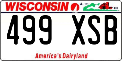 WI license plate 499XSB