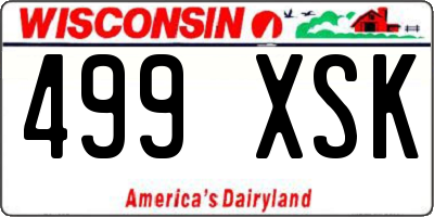 WI license plate 499XSK