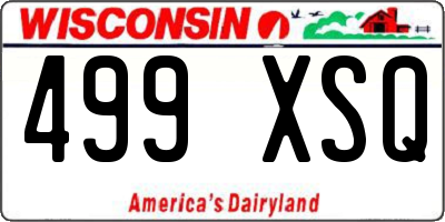 WI license plate 499XSQ