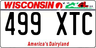 WI license plate 499XTC