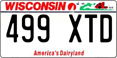 WI license plate 499XTD