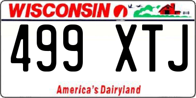WI license plate 499XTJ