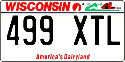 WI license plate 499XTL