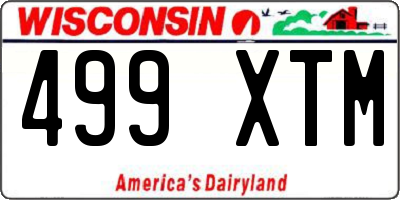 WI license plate 499XTM
