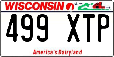 WI license plate 499XTP