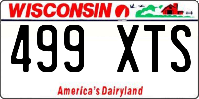 WI license plate 499XTS