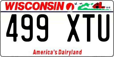 WI license plate 499XTU