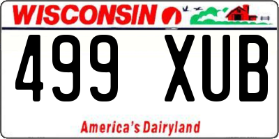 WI license plate 499XUB