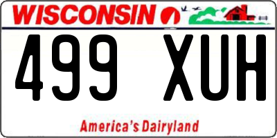 WI license plate 499XUH