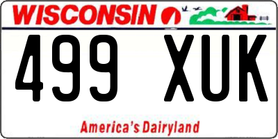 WI license plate 499XUK