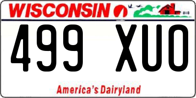 WI license plate 499XUO
