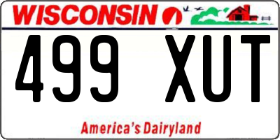 WI license plate 499XUT