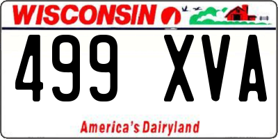 WI license plate 499XVA