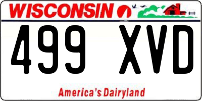 WI license plate 499XVD