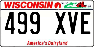 WI license plate 499XVE