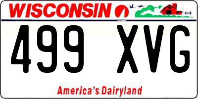 WI license plate 499XVG