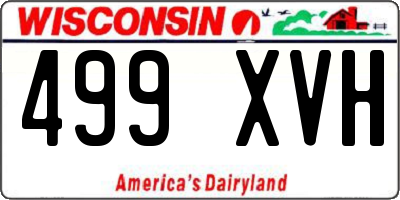 WI license plate 499XVH