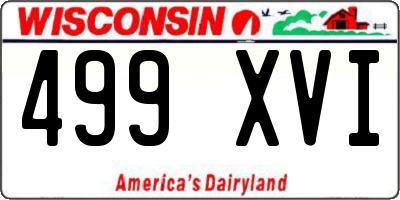WI license plate 499XVI