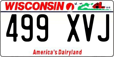 WI license plate 499XVJ