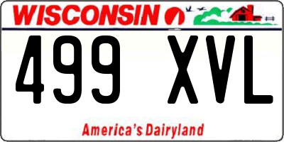 WI license plate 499XVL