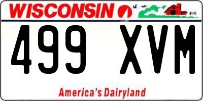WI license plate 499XVM