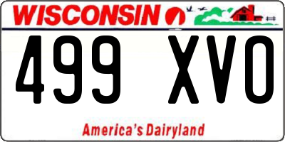 WI license plate 499XVO