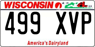 WI license plate 499XVP