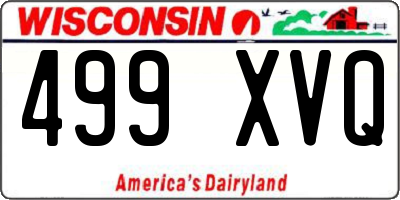 WI license plate 499XVQ