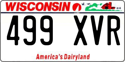 WI license plate 499XVR