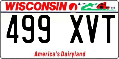 WI license plate 499XVT