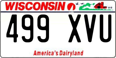 WI license plate 499XVU